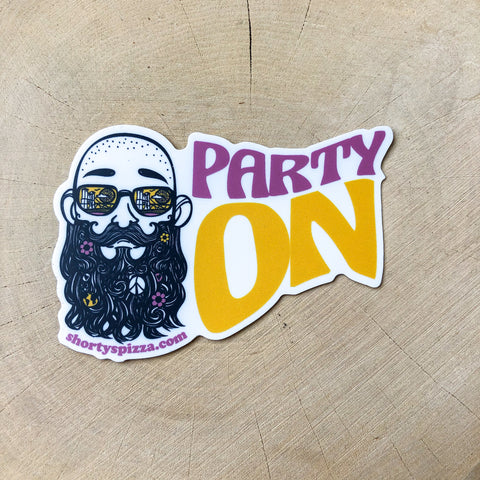 Long Beard Party On Stickers